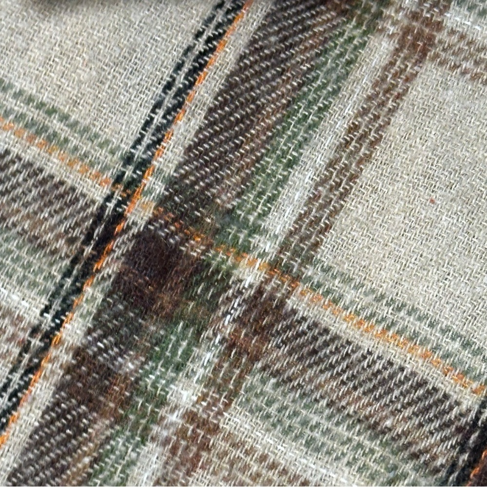 Lulus Seasonal Spirit Plaid Ruched Midi Dress Size XL Taupe Brown - Picture 7 of 11